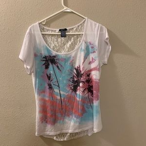 Lace back tshirt